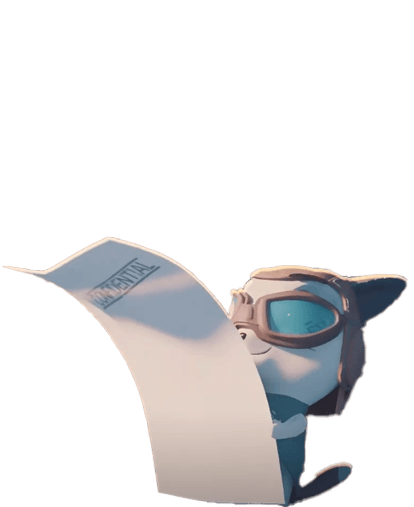 Cane animato 3D con occhialoni da aviatore tiene un foglio, visual ironico e creativo che rappresenta i servizi di animazione e produzione di Panebarco a Ravenna.