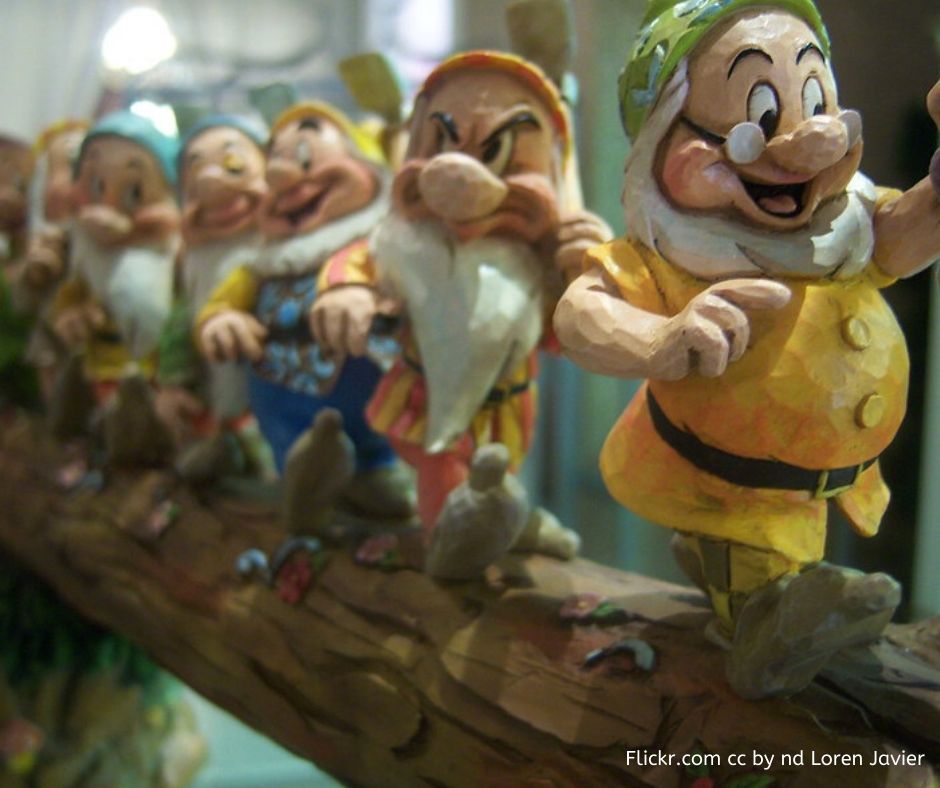 immagine dei sette nani di Biancaneve