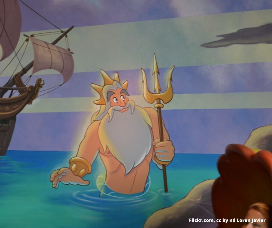 immagine di Tritone, il papà della Sirenetta nel cartone firmato Disney